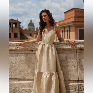 The Avery Dress in Taupe Duchess